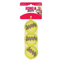 Brinquedo Kong Squeakair Tennis Balls Medium 3 Un P/ Cães