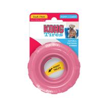Brinquedo kong tires pneu para filhotes rosa medio