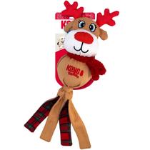 Brinquedo Kong Wubba Holiday Assorted Rena Cabo de Guerra Com Apito para Cachorro Grande