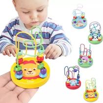 Brinquedo Labirinto De Contas Aramado Madeira Infantil Coordenacao Motora Montessori TEA Autismo Educativo Bebê Kizumba Brinquedo Labirinto De Contas Aramado Madeira Infantil Coordenacao Motora Montessori TEA Autismo Educativo Bebê Kizumba