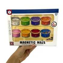 Brinquedo Labirinto Magnético Educativo com Bolinhas Coloridas