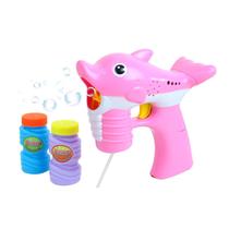 Brinquedo lança bolha de sabão golfinho com luz e som
