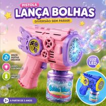 Brinquedo Lança Bolhas Automática RDFN Com Luz Colorida Diversão Infantil 3 Anos Rosa Brinquedo Lança Bolhas Automática RDFN Com Luz Colorida Diversão Infantil 3 Anos Rosa