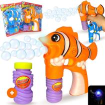 Brinquedo Lança Bolhas De Sabão C/ Som Luz água