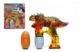 Brinquedo Lança Bolhas De Sabão Dinossauro Com Luz/som