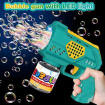 Brinquedo Lança Bolhas De Sabão P/ Criança C/ Led