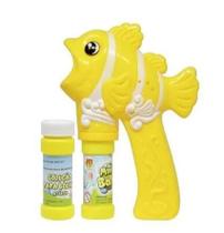 Brinquedo lança bolhas de sabão peixe amarelo c/ musica e lu