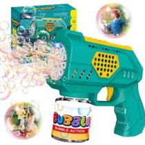 Brinquedo Lança Bolhas De Sabão Pistola Automatica Com Luz - BUBBLE GUN Brinquedo Lança Bolhas De Sabão Pistola Automatica Com Luz - BUBBLE GUN