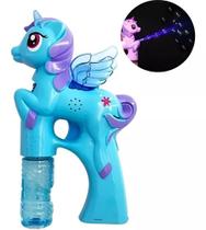 Brinquedo Lança Bolhas De Sabão Unicórnio Com Som E Luz Brinquedo Lança Bolhas De Sabão Unicórnio Com Som E Luz