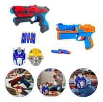 Brinquedo Lança Dardos Máscara Transformers Tipo Nerf 8 Pçs Brinquedo Lança Dardos Máscara Transformers Tipo Nerf 8 Pçs