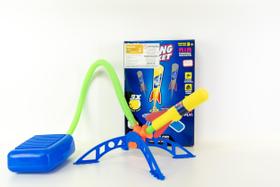 Brinquedo lanca foguetes de plastico