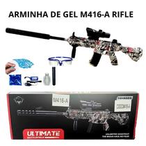 Brinquedo Lançador Bolinha De Gel M416-A Ultimate Battlefield Elétrica