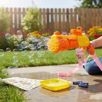 Brinquedo Lançador de Bolhas Bubble Gun 19 Pontas Bubble Duck