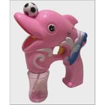 Brinquedo lançador de bolhas de sabão peixinho rosa - Toy King