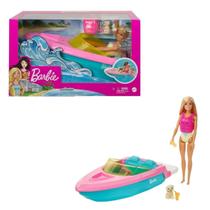 Brinquedo Lancha Barbie Barco Com Boneca 3+ GRG30 Mattel