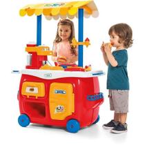 Brinquedo Lanchonete Completa com Máquina de Café e Suco e Rodinhas Brinquedo Lanchonete Completa com Máquina de Café e Suco e Rodinhas