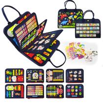 Brinquedo LearnToy Montessori Busy Board para meninos de 1 a 4 anos com alça Brinquedo LearnToy Montessori Busy Board para meninos de 1 a 4 anos com alça