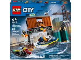 Brinquedo LEGO City Police Speedboat and Crooks' Hideout 60417 Brinquedo LEGO City Police Speedboat and Crooks' Hideout 60417