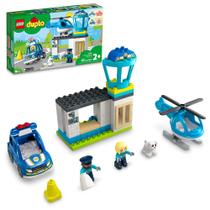 Brinquedo LEGO DUPLO Rescue Police Station 10959 com carro e helicóptero