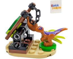 Brinquedo LEGO Jurassic World - Dino Trap com Baby Raptor e Isca