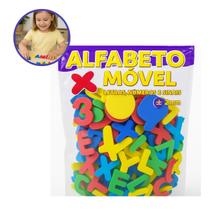 Brinquedo Letras e Números EVA 150 Peças Jogo Alfabeto Infantil