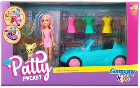 Brinquedo Linda Boneca Patty Pocket Divertida com Carro Conversível Mini Pet Fofinho Companheiro de Aventuras e Acessórios Modelo Envio de Cor Sortido Brinquedo Linda Boneca Patty Pocket Divertida com Carro Conversível Mini Pet Fofinho Companheiro de Aventuras e Acessórios Modelo Envio de Cor Sortido
