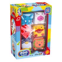 Brinquedo Looloo Kids Zoo Cubos Em Vinil Para Bebês Brinquedo Looloo Kids Zoo Cubos Em Vinil Para Bebês