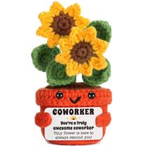 Brinquedo LuoHere Crochet Sunflower Coworking Gift 13x7cm