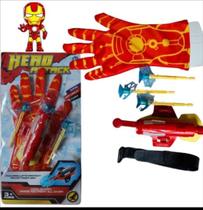 Brinquedo Luva Lançador Homem Ferro Lança Teia