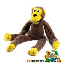 Brinquedo Macaco de Pelucia para Pets com 3 apitos e olhos bordados