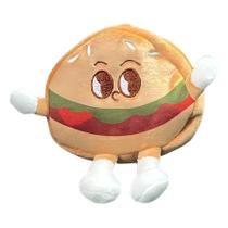 Brinquedo macio Keychain Plush Burger Fast Food para crianças e adultos Brinquedo macio Keychain Plush Burger Fast Food para crianças e adultos