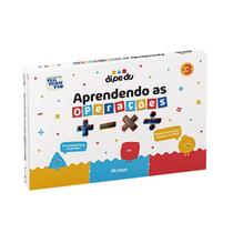 Brinquedo Madeira Aprendendo Operações Caixa - 88 PÇS - BRW