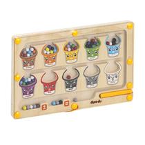 Brinquedo Madeira Labirinto Magnético Fábrica Sorvetes - BRW Brinquedo Madeira Labirinto Magnético Fábrica Sorvetes - BRW