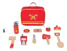 Brinquedo Madeira Maleta Bombeiro Tooktoy TK317N