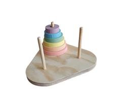 Brinquedo Madeira Torre De Hanói Candy 12M+
