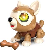 Brinquedo Magic Robô Dog Marrom Interativo Som E Luz Fenix