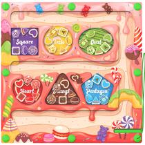 Brinquedo Magnetic Color & Shape Maze Montessori para crianças de 3 anos