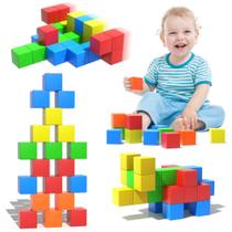 Brinquedo Magnético Educativo Blocos de Montar Mega Cubos 9 peças Magforma