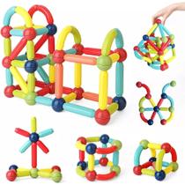 Brinquedo Magnético Educativo Infantil Tubos Montar Didático - Dinâmicos Construtivos