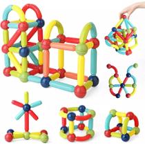 Brinquedo Magnético Educativo Infantil Tubos Montar Didático
