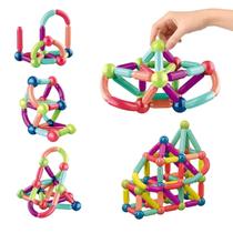 Brinquedo Magnético Sticks 3D Montessori - Educacional