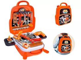 Brinquedo Maleta De Ferramentas Infantil 22 Pcs Mochila 3 Em 1 Tools