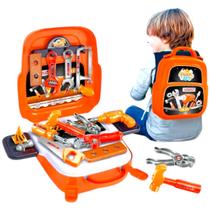 Brinquedo Maleta De Ferramentas Infantil 22 Pcs Mochila 3 Em 1 Tools