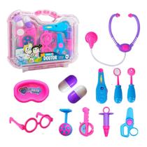 Brinquedo Maleta Dentista Médico Infantil Grande Acessórios Profissão Faz de Contaa Preeente