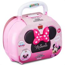 Brinquedo Maleta Minnie Médica 7 Acessórios +3 Anos Criatividade Coordenação Imaginação Rosa Multikids - BR1566