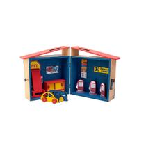 Brinquedo Maleta Posto P Borracharia 2 Carrinhos Madeira