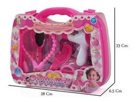 Brinquedo maleta Salão Beleza Penteadeira Menina Fashion