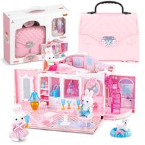 Brinquedo Maletinha Casinha Feliz Playset Com Coelhos E Acessórios Brinquedo Maletinha Casinha Feliz Playset Com Coelhos E Acessórios