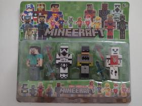 Brinquedo Manicraft com 4 Personagens
