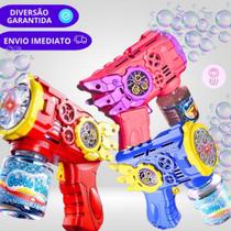 Brinquedo Maquina Automática Lança Bolha De Sabão Colorido Infantil